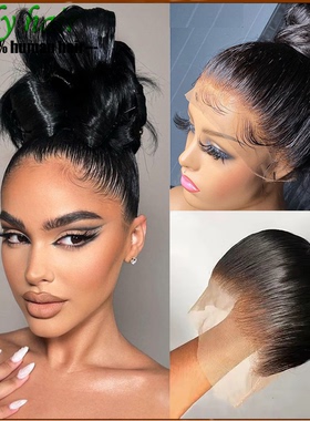 Straight 360 HD Transparent Full Lace Wig Natural Human Hair