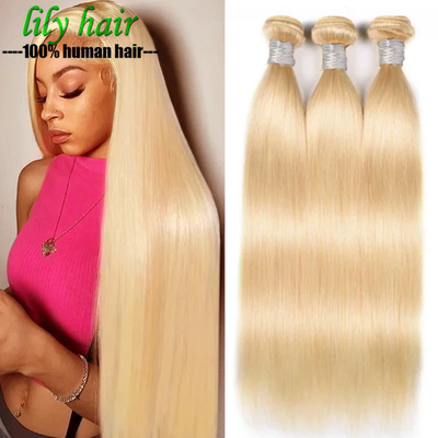 613 Blonde Straight Bundles 100% Remy Human Hair Extensions