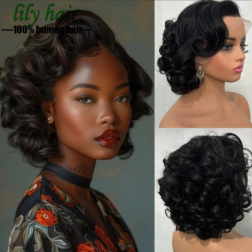Bouncyhumanhairwig真人发丝
