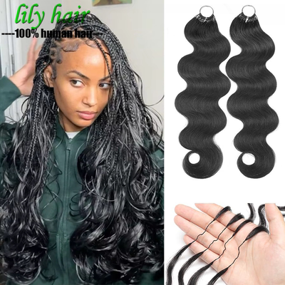Body Wave Crochet Human Hair Boho Braids Feather Hair 100g
