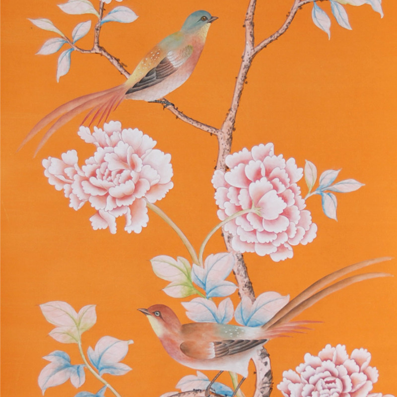 p119中式花鸟墙纸手绘中西壁纸图案图片贴图室内软装设计资料素材