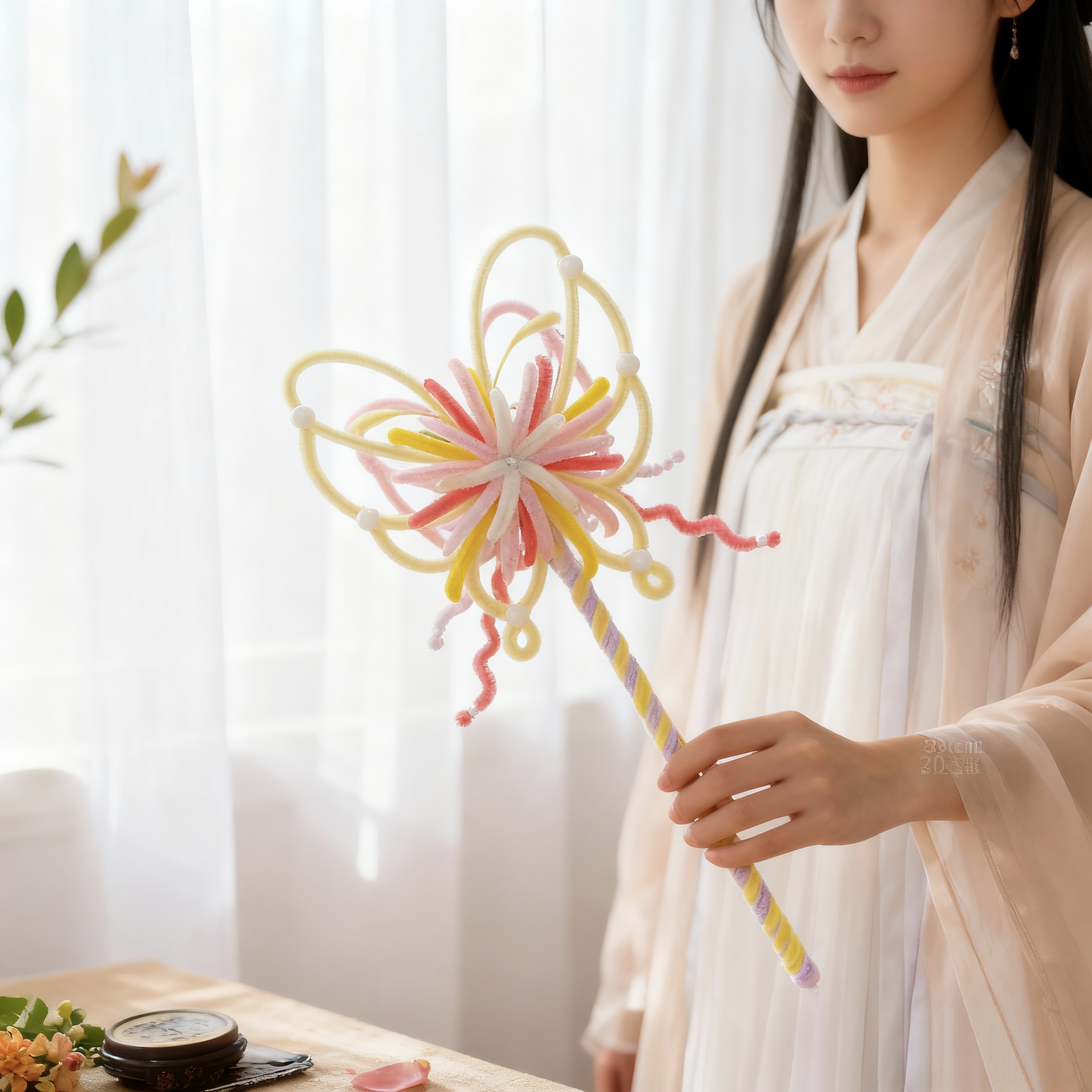 蝴蝶扭扭棒仙女棒拍照氛围神器图片