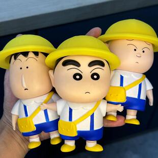 新款蜡笔小新阿呆系列摆件春日分队可爱卧室客厅盲盒手办公仔创意