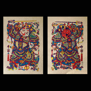 门神门贴春节大门贴纸新年装饰用品春节布置过年秦琼镇宅年画贴画