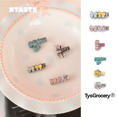 TysGrocery珐琅礼物蝴蝶结发夹