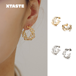 XTASTE 西班牙 CRISTINA JUNQUERO扭转圆圈耳环小众设计时尚高级