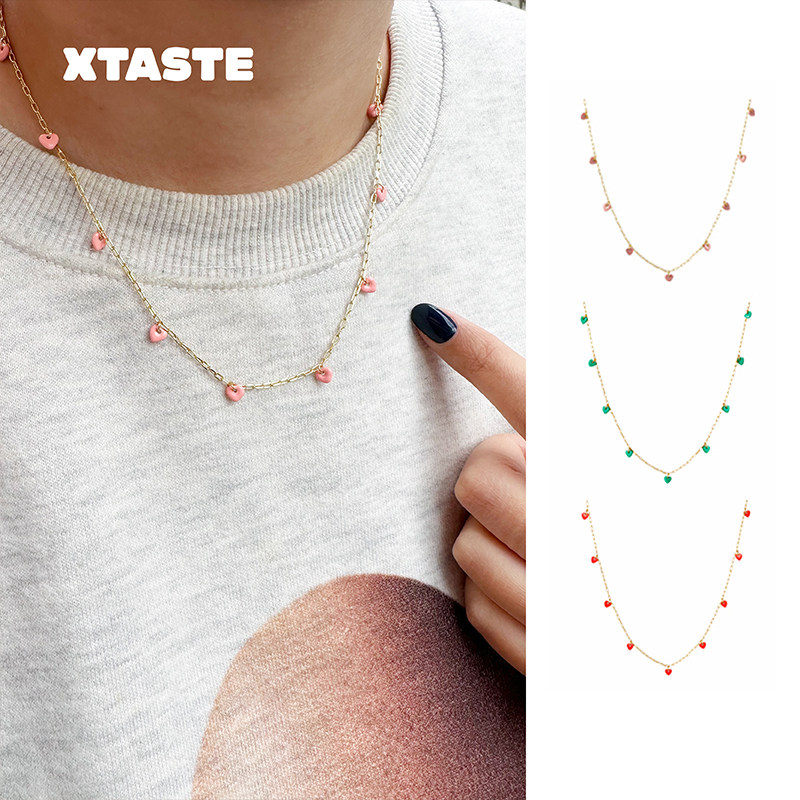 XTASTE 丹麦 LULU Copenhagen 多颗爱心吊坠项链好看