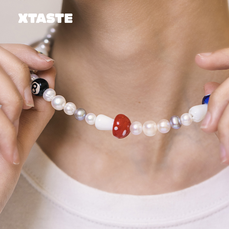XTASTE Ian Charms美国轻奢小众项链 彩色串珠珍珠项链手链GD同款