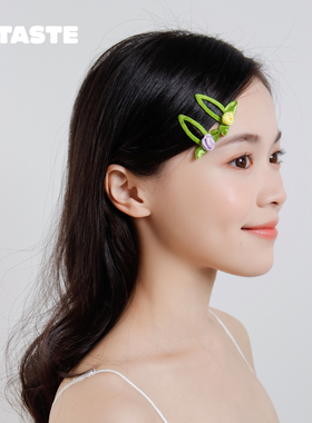 XTASTE 美国CHUNKS 玫瑰花BB夹一组（四个）拼色发饰发夹对夹正品