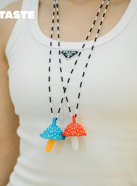 XTASTE 哥伦比亚 PAJARA PINTA 蘑菇项链串珠手工原创设计毛衣链