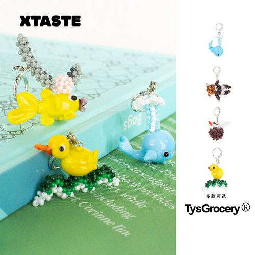 TysGrocery可拆卸琉璃动物耳环