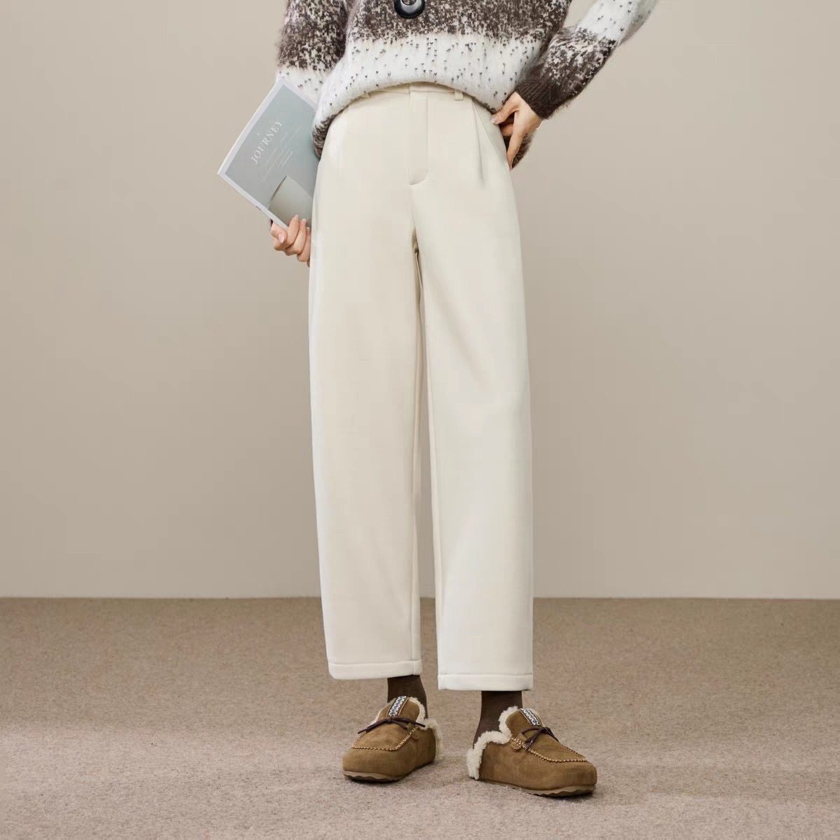 【1.19 不退不换】裤长95~桑蚕丝羊毛毛呢哈伦裤高腰松紧腰,个性定制/设计服务/DIY,工作服/校服/商务服定制/加工,淘宝优惠券,粉丝福利购,淘宝优惠卷