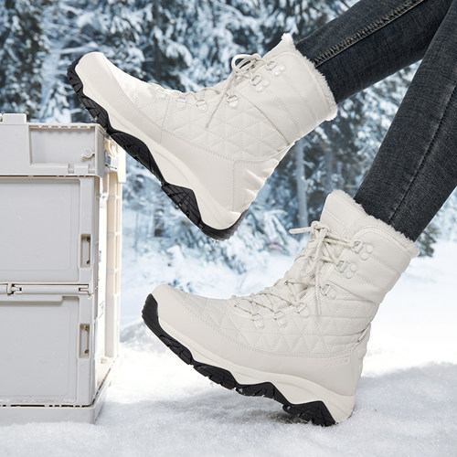 保暖防滑防水高帮防寒雪地靴男女