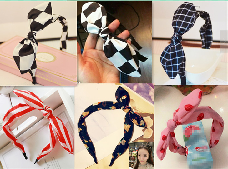 黑白格子兔耳朵时尚风发卡包邮