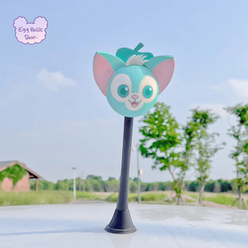 田子喵同款定制迪士尼托尼猫绿色汽车天线球装饰娃娃可爱公仔潮