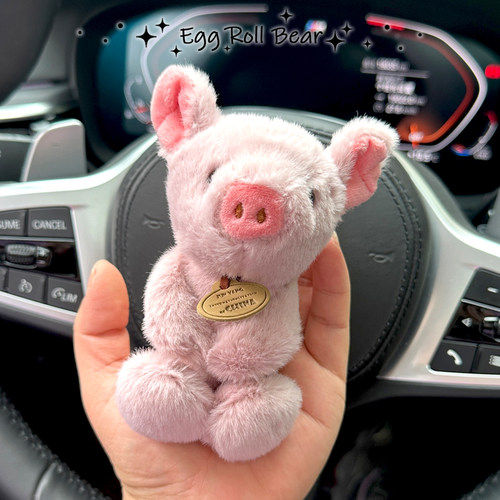 卡通可爱小猪猪汽车怀档公仔挂件