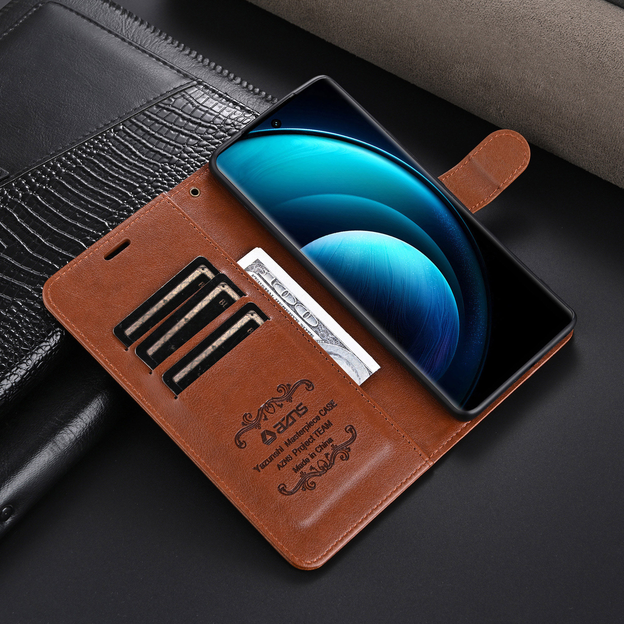 适用oppo K9x 5G手机壳翻盖式皮套插卡钱包款式防摔皮套保护套新款全包商务男女士软胶外壳高档皮夹