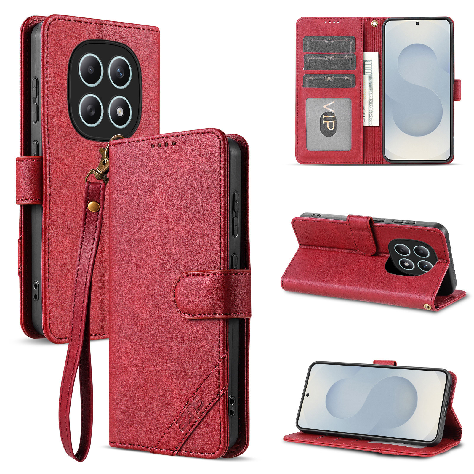 适用红米note15 5G手机壳防摔翻盖皮套插卡钱包款式全包软胶保护套男女时尚软胶简约皮夹高档耐用