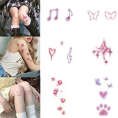 爆款 淤青真蝴蝶纹身贴ins辣妹少女可爱手臂甜酷锁骨持久高颜值