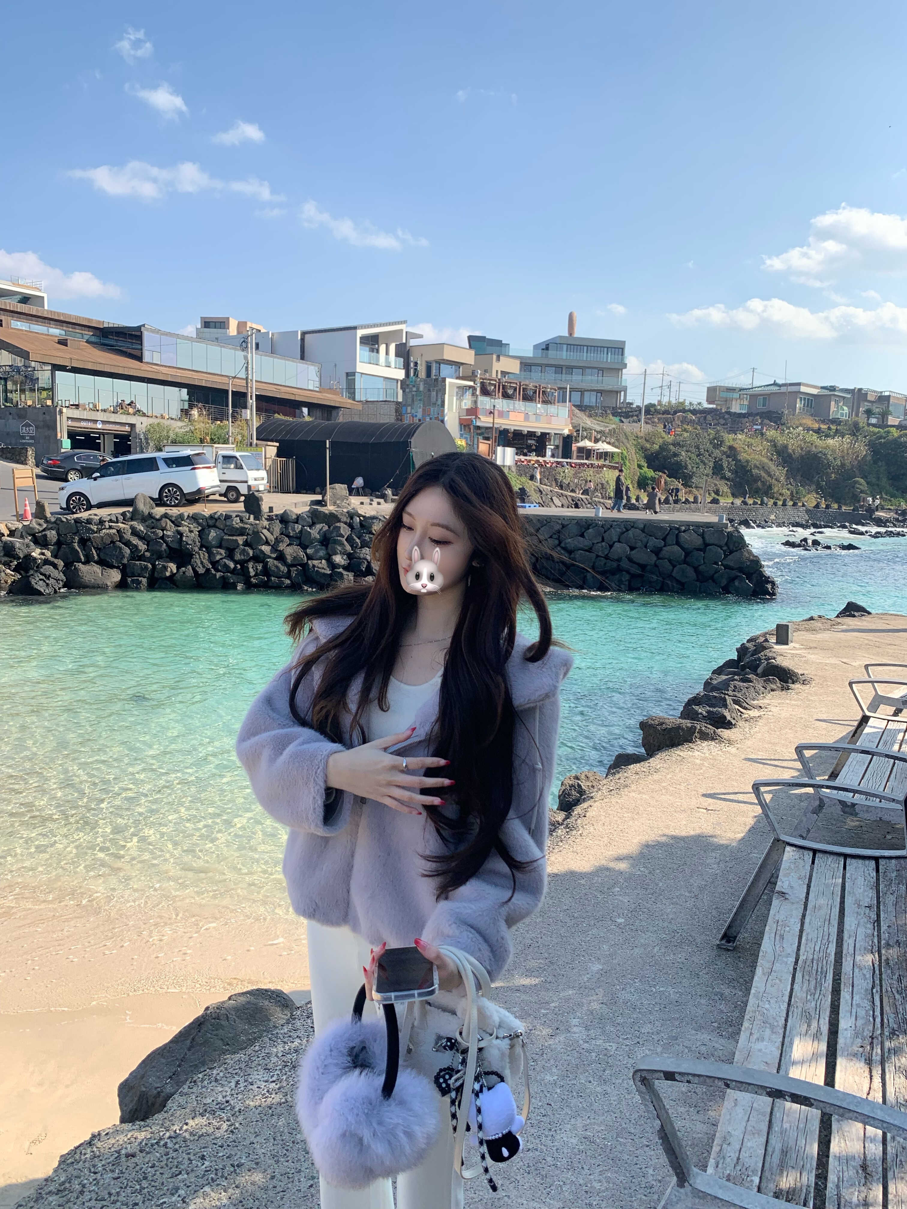 ke7en 星黛紫du家色！高克重抽绳戴帽大翻领外套