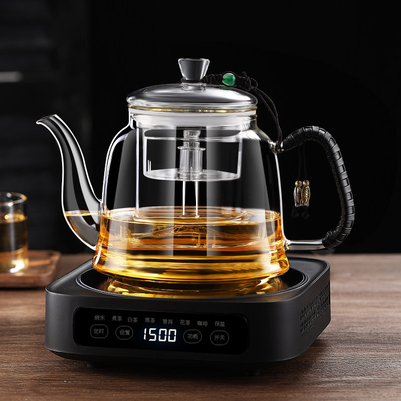 新款耐高温电陶炉家用电热烧水壶泡茶壶玻璃加厚高硼硅煮茶壶套装
