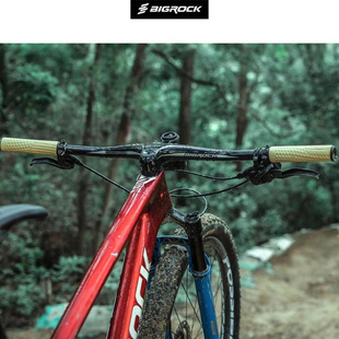 bigrock大石单车直把一体碳纤维把横 超轻740单车一字把横把立