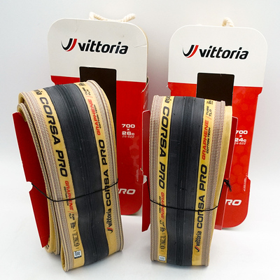 维多利亚VITTORIA科萨CORSA真空700*24/26黄边公路自行车外胎轮胎