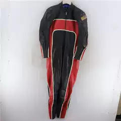 Vintage Leather Jumpsuit Motorcycle Racing Suit Men's Track Racing Gear