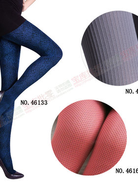 3双包邮 曼姿秋冬玫瑰46168女连裤袜46163丝袜子竖条纹46173