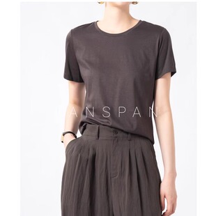 PAN天丝棉双丝光圆领正肩T恤商务休闲清爽夏季 新增丝光白 抗皱短袖