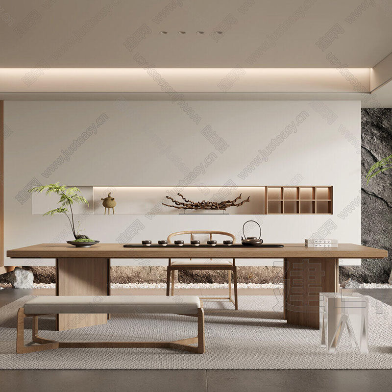 中古风现代禅意雅致大小户型茶室泡茶喝茶简美茶桌椅组合家用茶馆