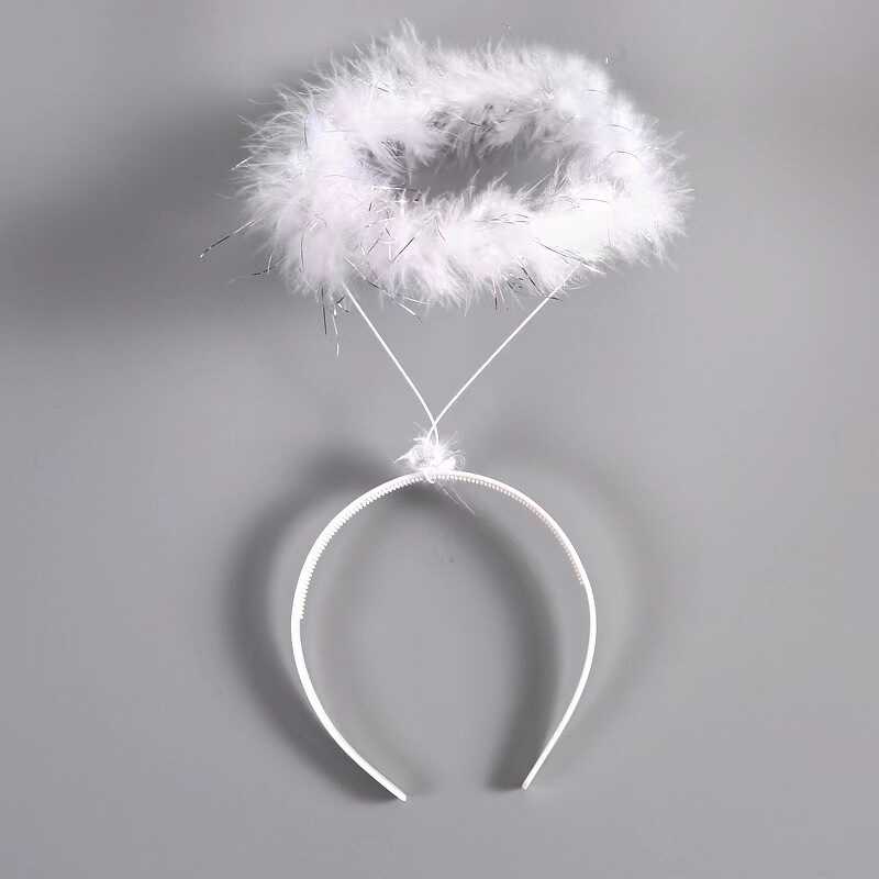 可爱天使黑色儿童羽毛饰品