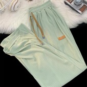 高街ins潮流痞帅学生情侣宽松直筒休闲运动裤 薄款 子男夏季 冰丝裤