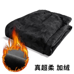 建筑工地耐磨裤 子男胖子加大码 子劳保工作服 迷彩裤 加绒束脚工作裤