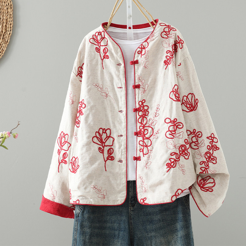 新中式红色国风盘扣外套2025秋季新款爆款减龄百搭小上衣正肩唐装,女装/女士精品,短外套,淘宝优惠券,粉丝福利购,淘宝优惠卷