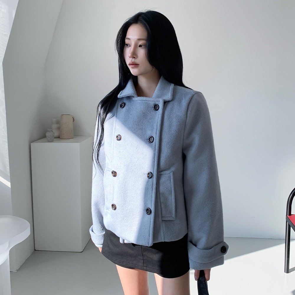 已出货 秋冬新款韩系复古百搭学院风翻领双排扣夹棉毛呢短外套女,女装/女士精品,毛呢外套,淘宝优惠券,粉丝福利购,淘宝优惠卷