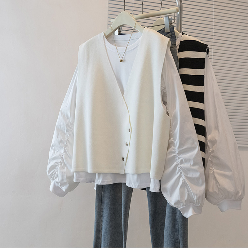 实拍大码女装早秋新款韩时尚高级感潮流设计感宽松收身修身马甲,女装/女士精品,大码套装,淘宝优惠券,粉丝福利购,淘宝优惠卷