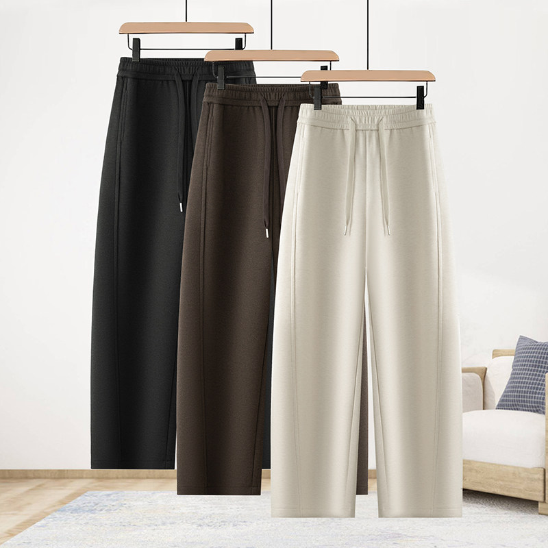 信用极好实拍显瘦弯刀裤女秋冬新款松紧腰阔腿镰刀卫裤宽松香蕉裤