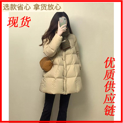 高充绒量巨好看的羽绒服女2025年冬季新款高级感保暖白鸭绒中长款