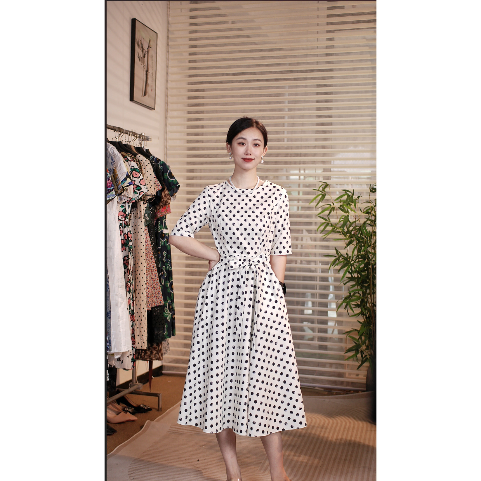 时尚复古连衣裙水调歌头25014