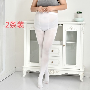 白色打底连裤 超大版 袜子加厚加绒跳舞蹈儿童 女童加肥加大码 秋冬季