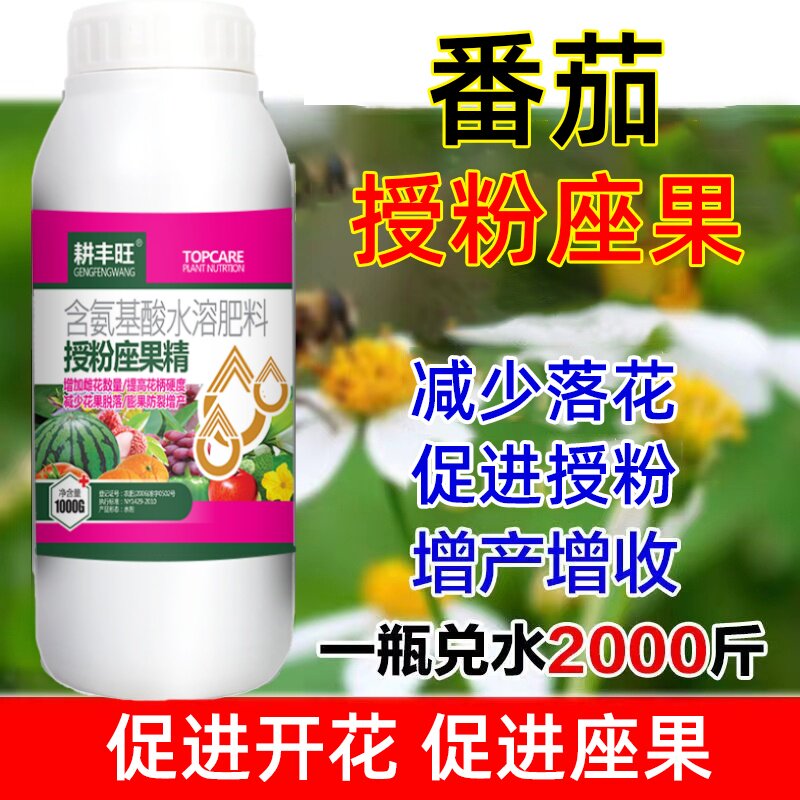 番茄座果灵番茄强力授粉保花防落果防裂西红柿坐果灵西红柿授粉药