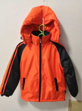 小学生橘黄色棉服上衣泰安肥城临朐安丘，无绳带，(菏泽的不一样)