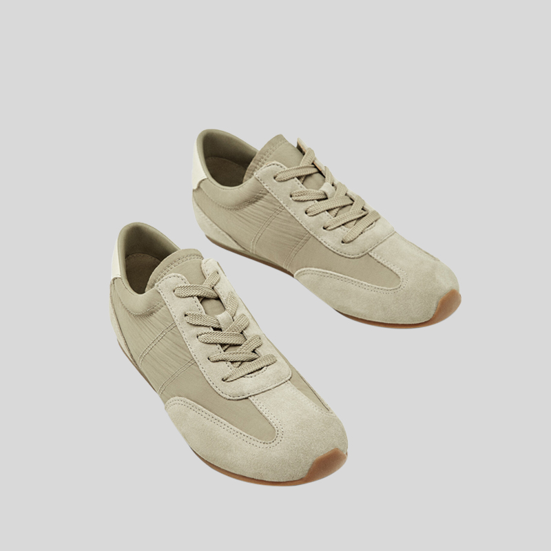 MD复古风平底圆头轻薄透气德训鞋