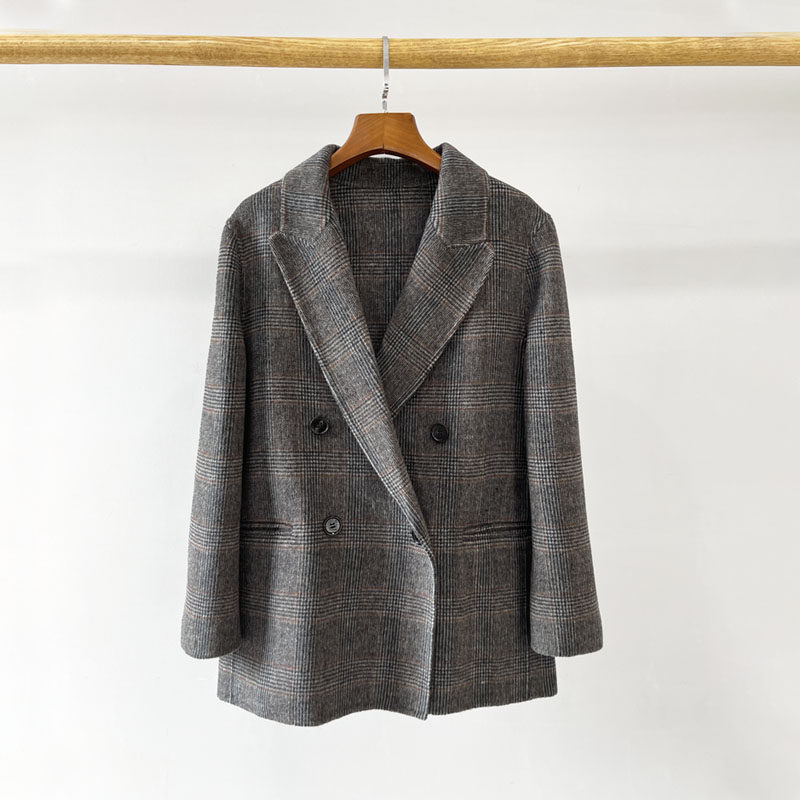 犀利哥 高端系列 22新款 非市场货 英伦羊毛双面呢双排扣毛呢外套