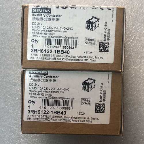 3RH6122-1BB40 DC2接触器西门子