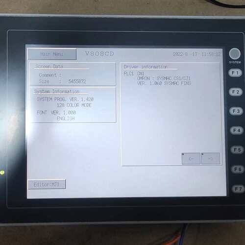 FUJI ELECTRIC POD MONITOUCH V808CD HAKKO