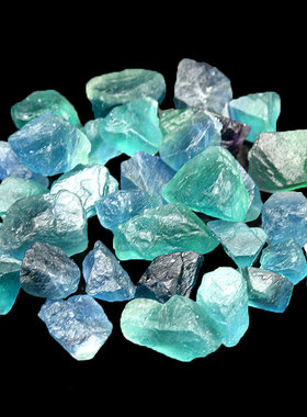 Z6天然2-3cm蓝色萤石原石蓝绿萤石原料diy饰品吊坠矿物标本摆件