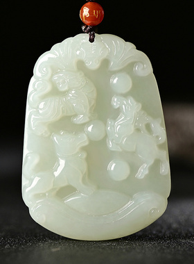 白玉生肖虎马狗蛇鸡牛吊坠牌子