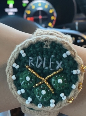 绿水鬼毛线手表diy材料包编织腕表高级定制成品送女友送男友百搭